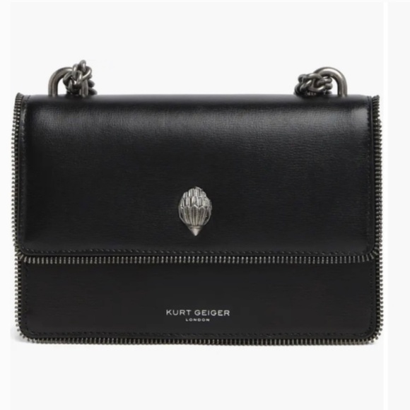 New🖤🐆Kurt Geiger Shoreditch Black Small Leather & Genuine Calf Hair Bag - Picture 5 of 5